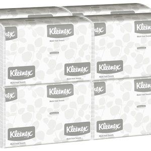 Kleenex Multifold Paper Towels (02046), 1-Ply, 9.2" x 9.4" sheets, White, (150 S